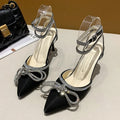 Women's Rhinestone Slingback High Heels – Elegant Wedding Sandals