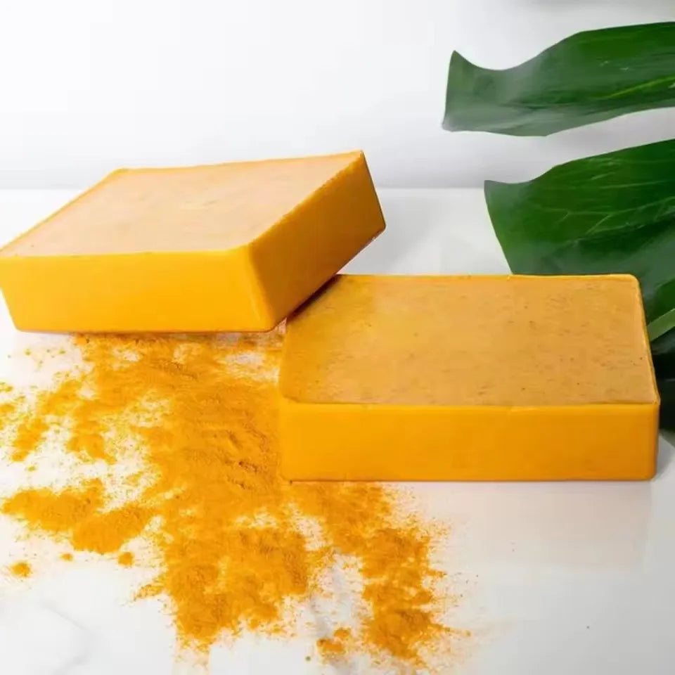 Turmeric Hand Made Soap Lemon Kojic Acid Shower Facial Deep Cleaning