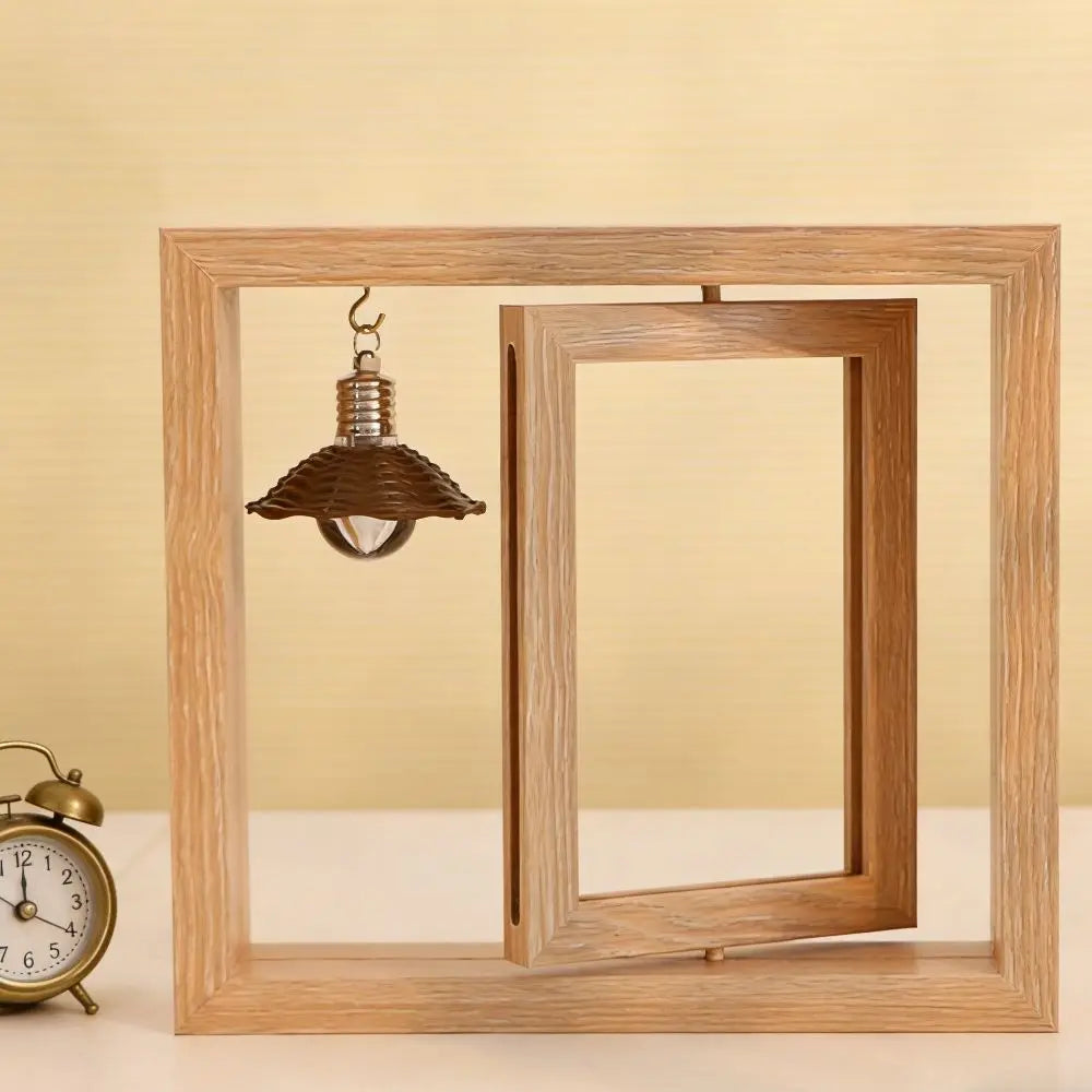 Double-Sided Rotating Wooden Photo Frame | Flip Design