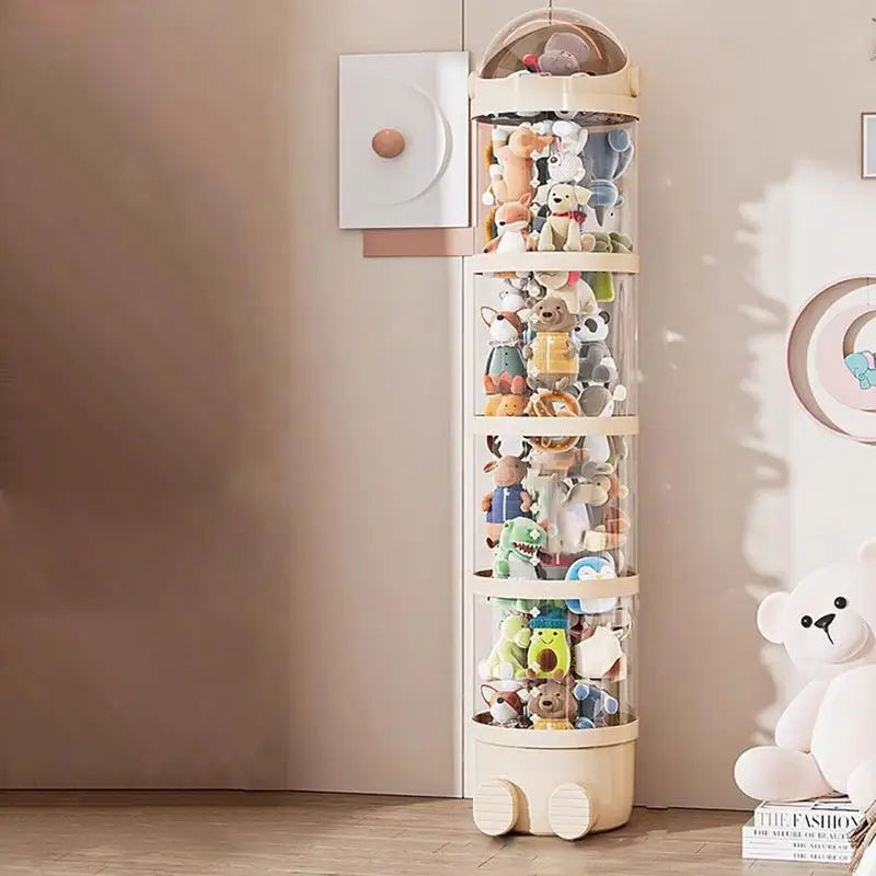 Vertical Toy Storage Tube Kids Plush Doll Clear Stuffed Animal Holder