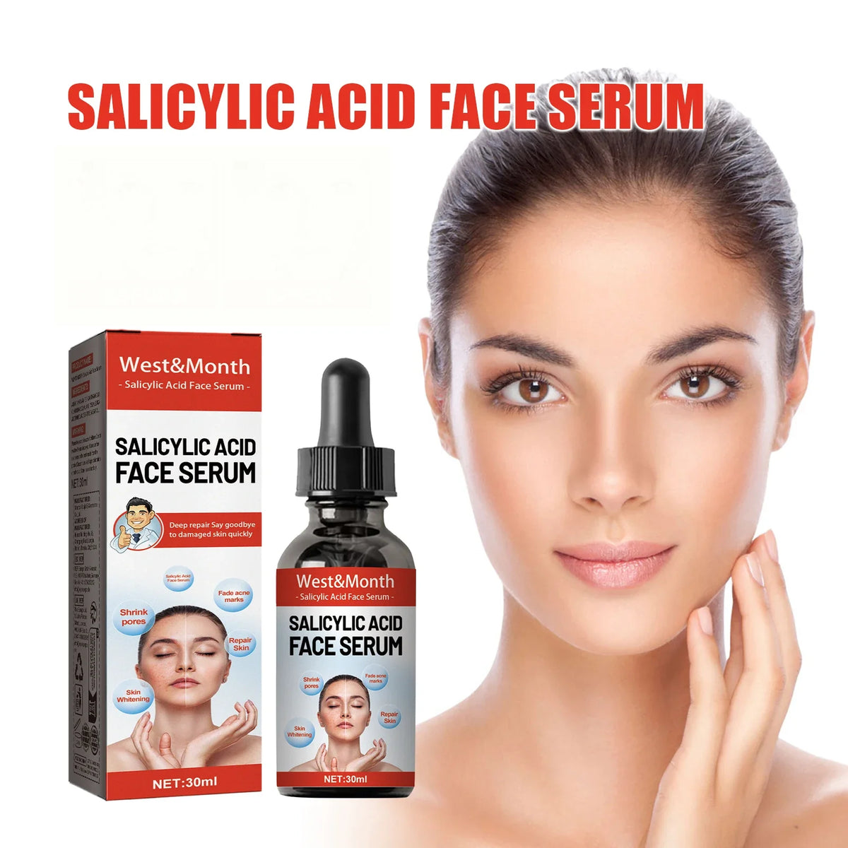 Salicylic Acid & Niacinamide Face Serum | Pores, Brightening 30ml