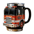 Fire Truck Novelty Coffee Mug – Resin & Stainless Steel