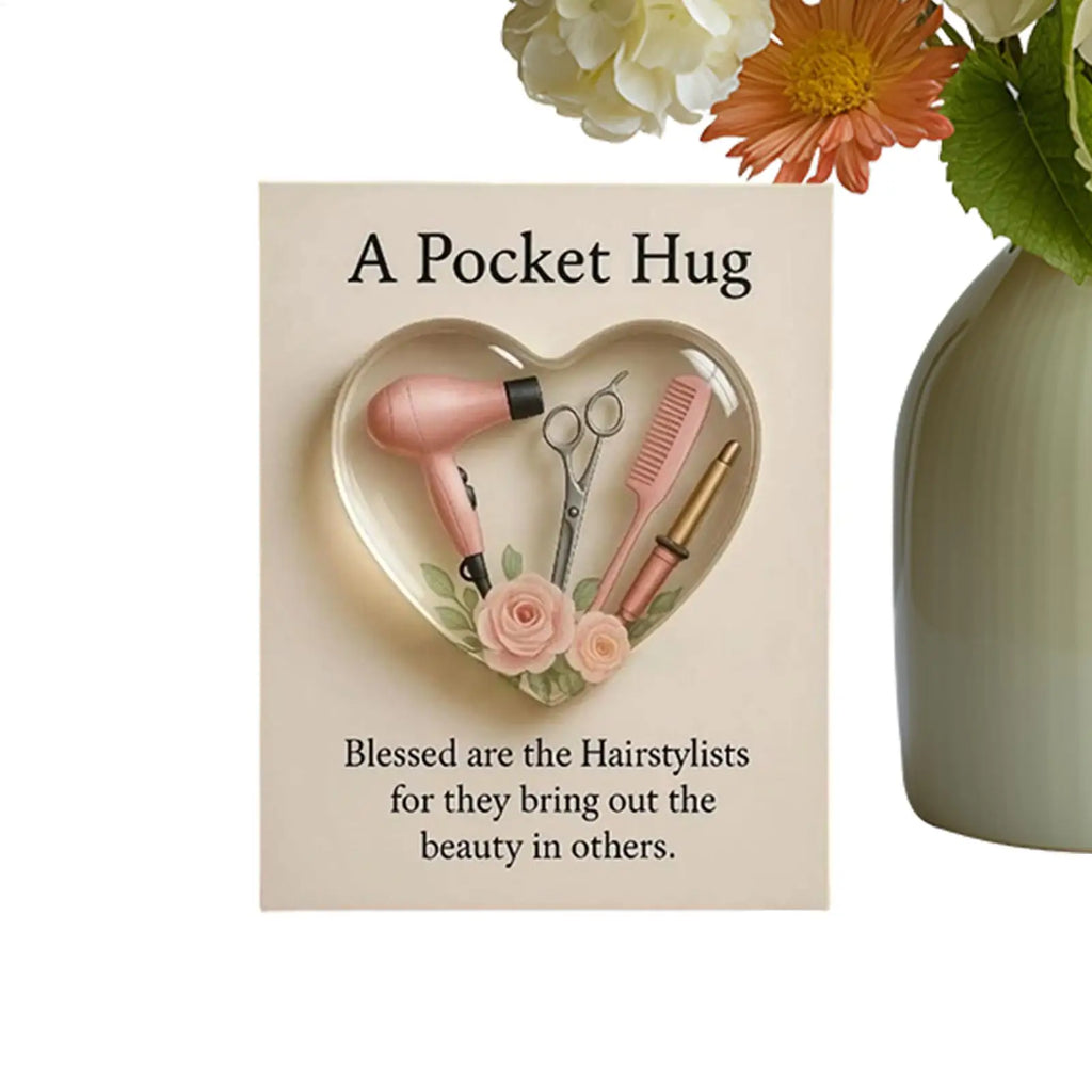 Christmas Hug 2D Heart Shaped Hairdresser Home Decor Appreciation