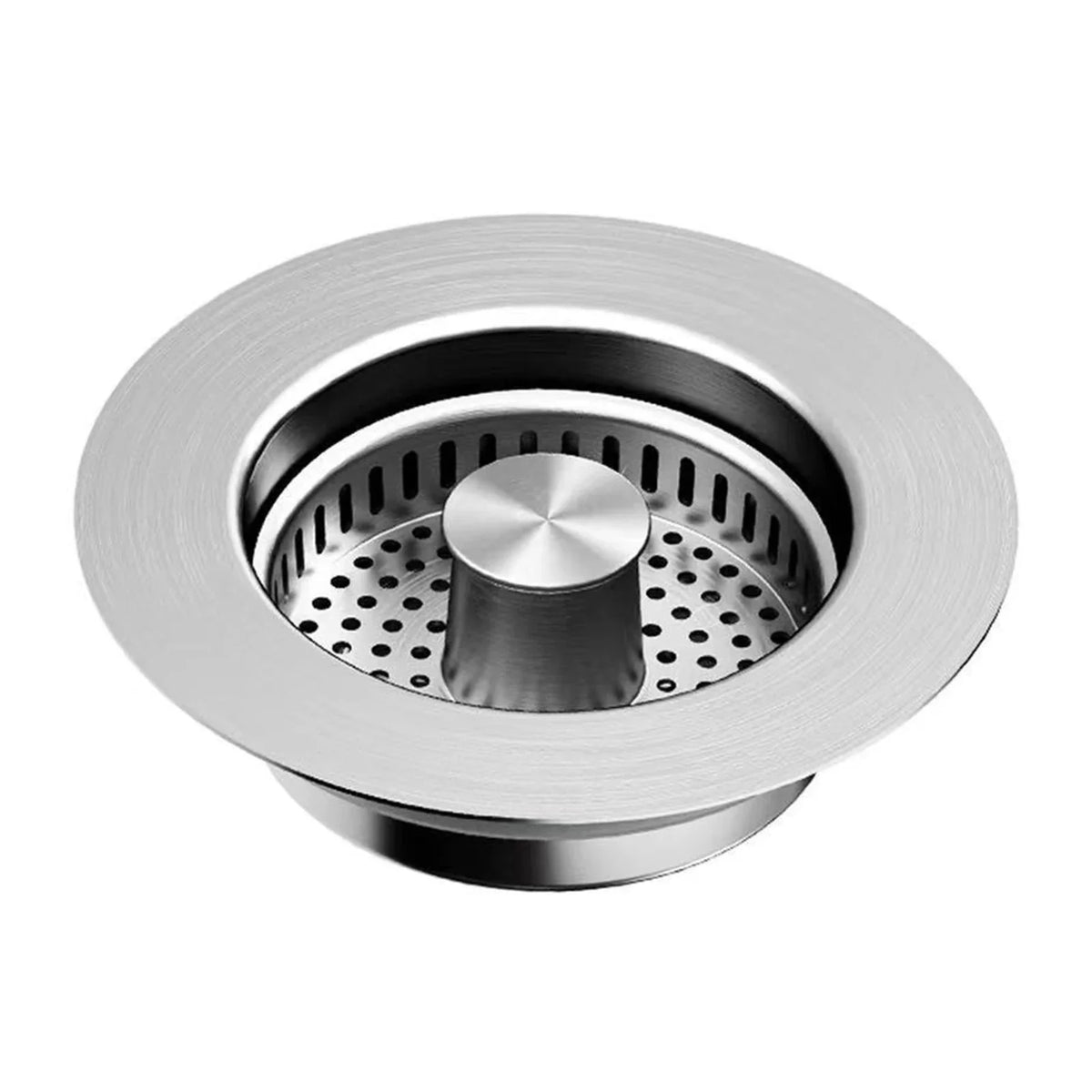 3-in-1 Kitchen Sink Drain Strainer & Pop-Up Stopper | Stainless