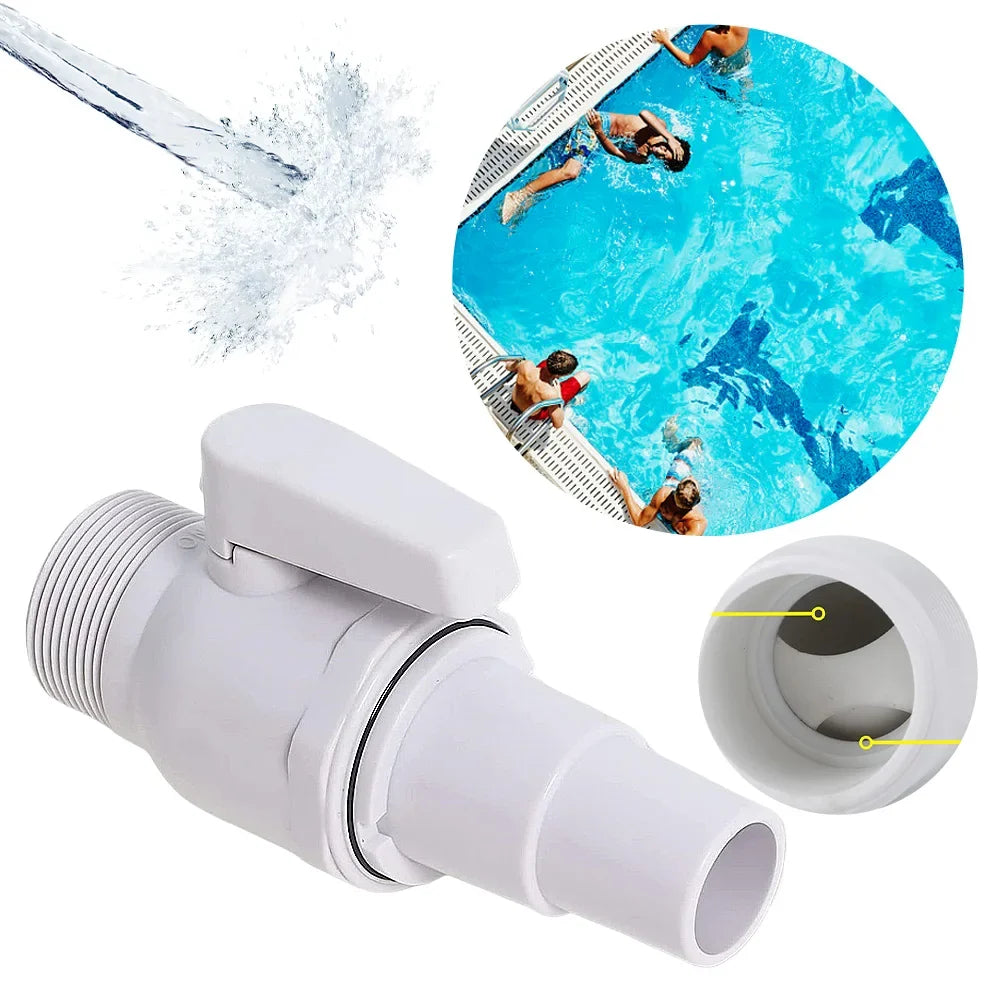 2-Way Ball Valve Pool Pump 1 5 Filter Stop Connector Maximum 50 PSI