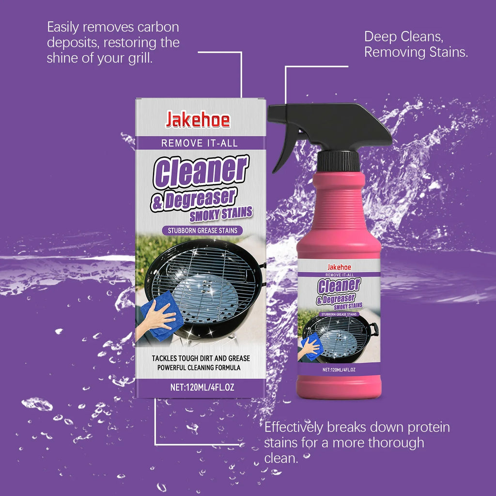 JAKEHOE 120ml BBQ Grill Cleaner Heavy Duty Degreaser Spray