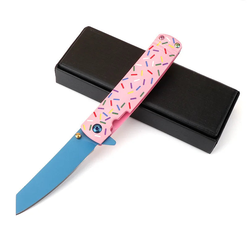 Colorful Folding Keychain Knife – Mini Stainless Steel EDC Blade