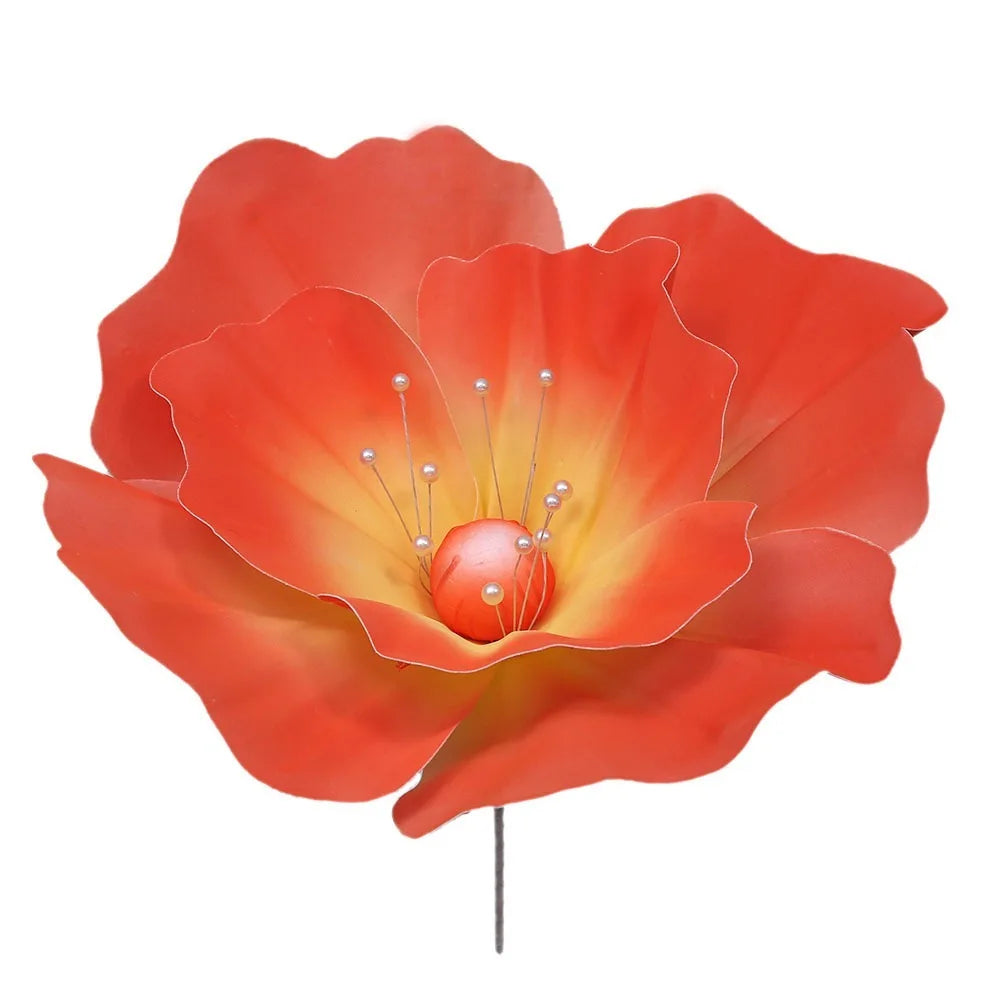 40cm Giant Artificial Poppy Flower – Wedding & Party Décor