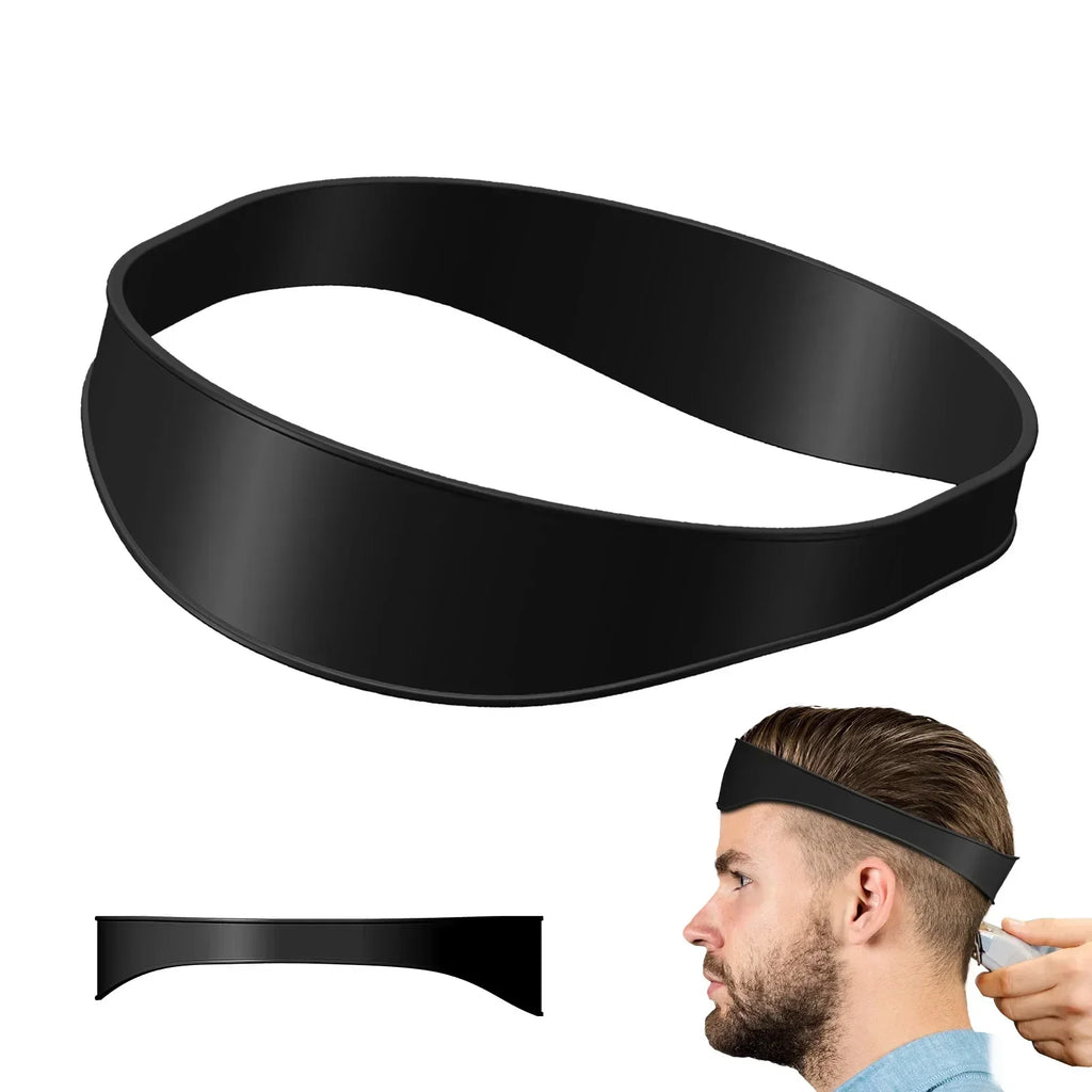 DIY Home Hair Trimming Haircut Curved Headband Silicone Neckline