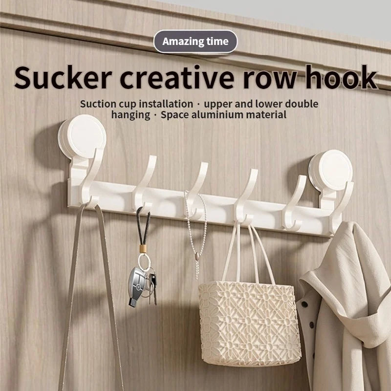 No-Drill Aluminum Suction Cup Wall Hooks | Kitchen & Bathroom
