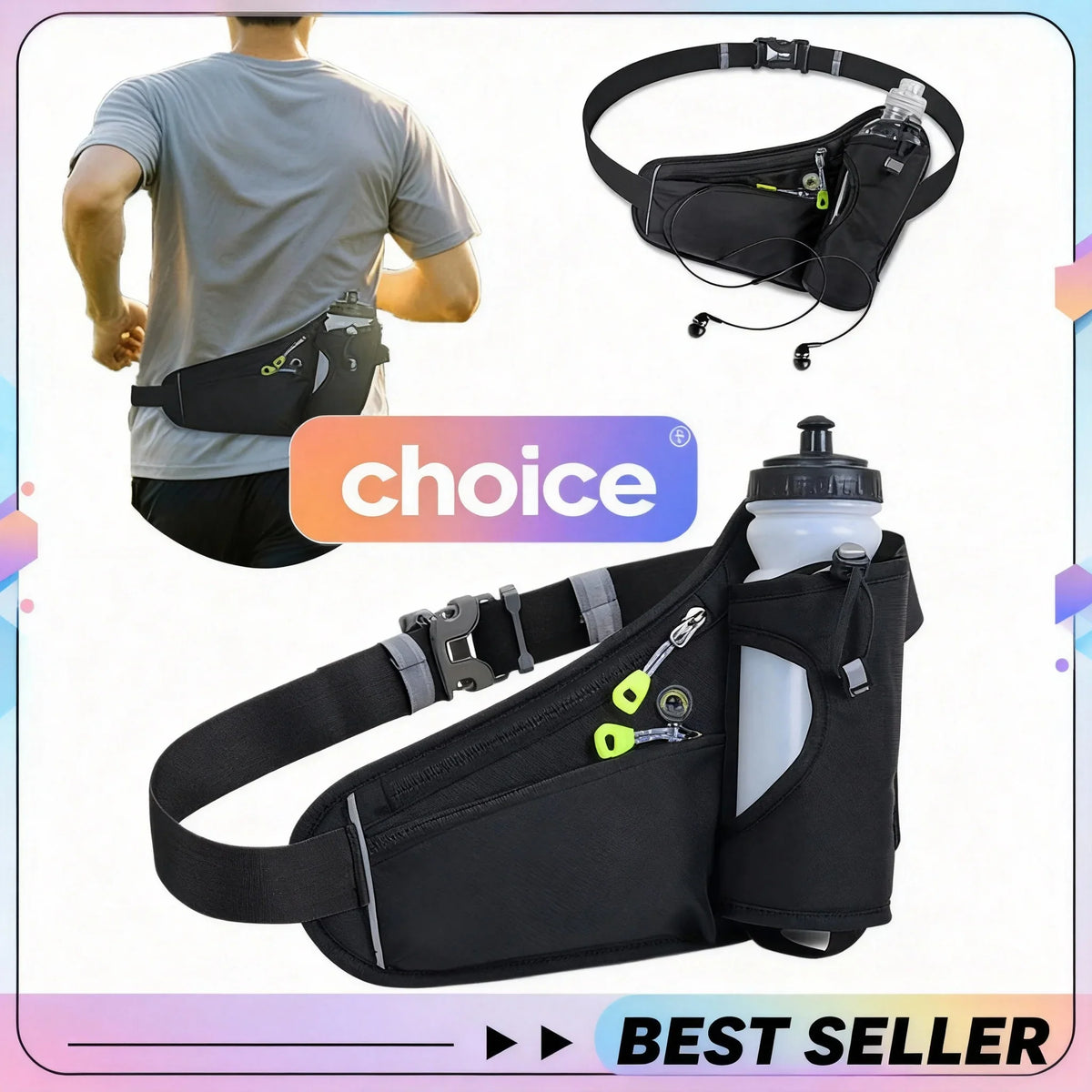 Running Hydration Belt Waist Bag | Sports Fanny Pack Men & Women