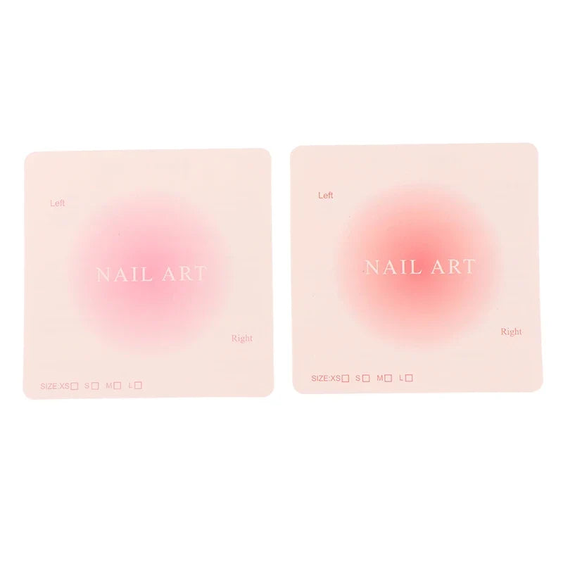 100 PCS Press-On Nail Display Cards | Manicure Swatch Show Cards