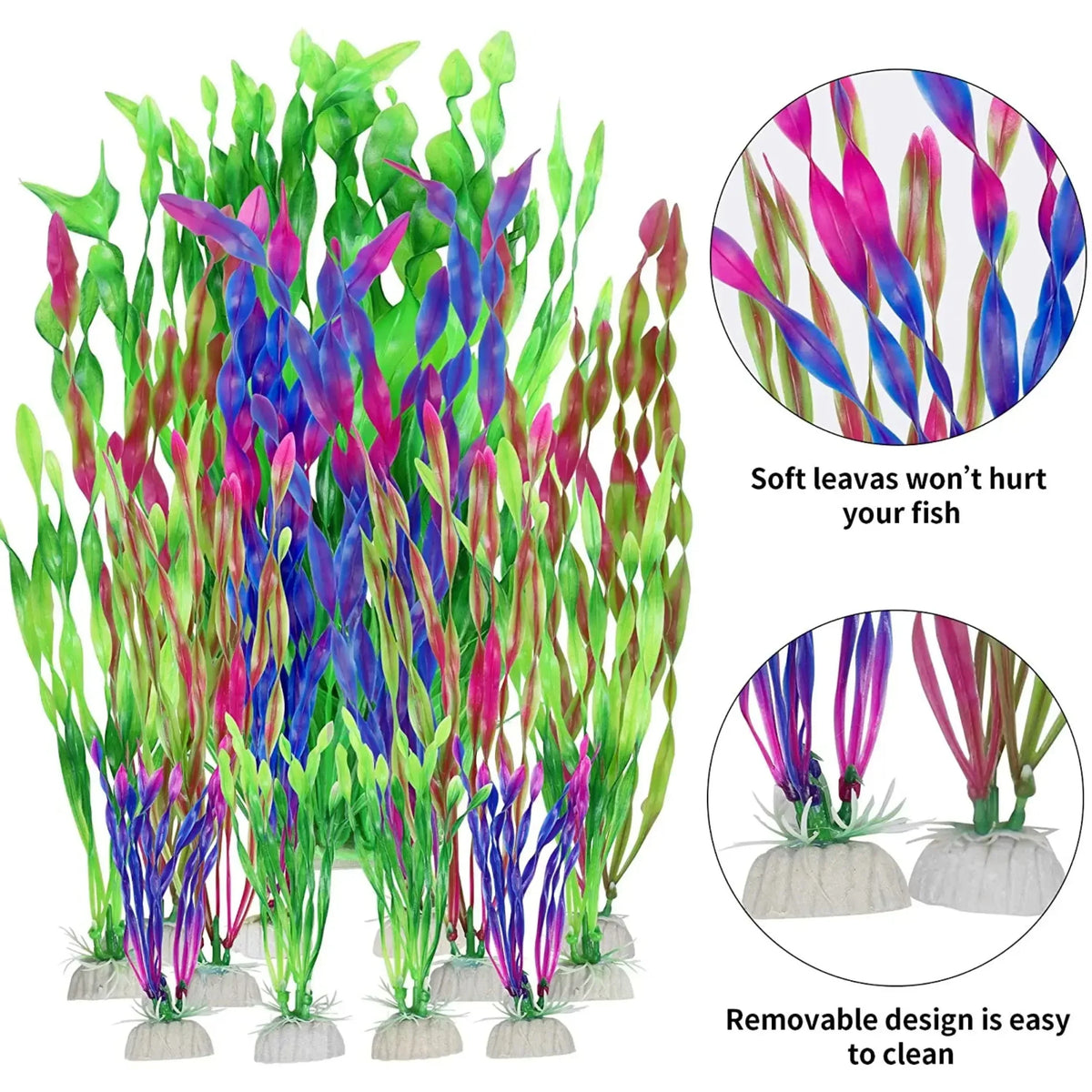 Plastic Aquarium Plants Fish Tank Decorations Artificial Seaweed