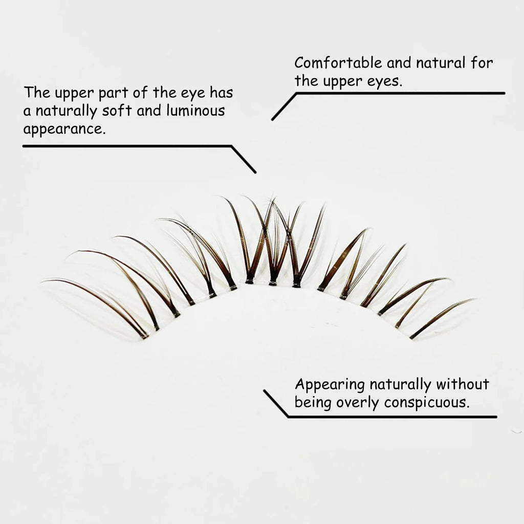 Sweet Brown Wispy False Eyelashes | Natural Manga Style 7-12mm