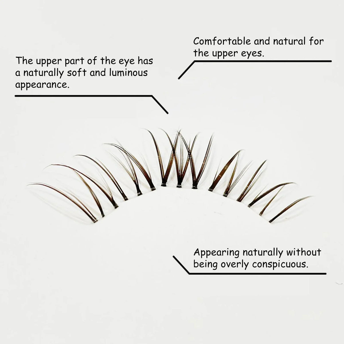 Sweet Brown Wispy False Eyelashes | Natural Manga Style 7-12mm