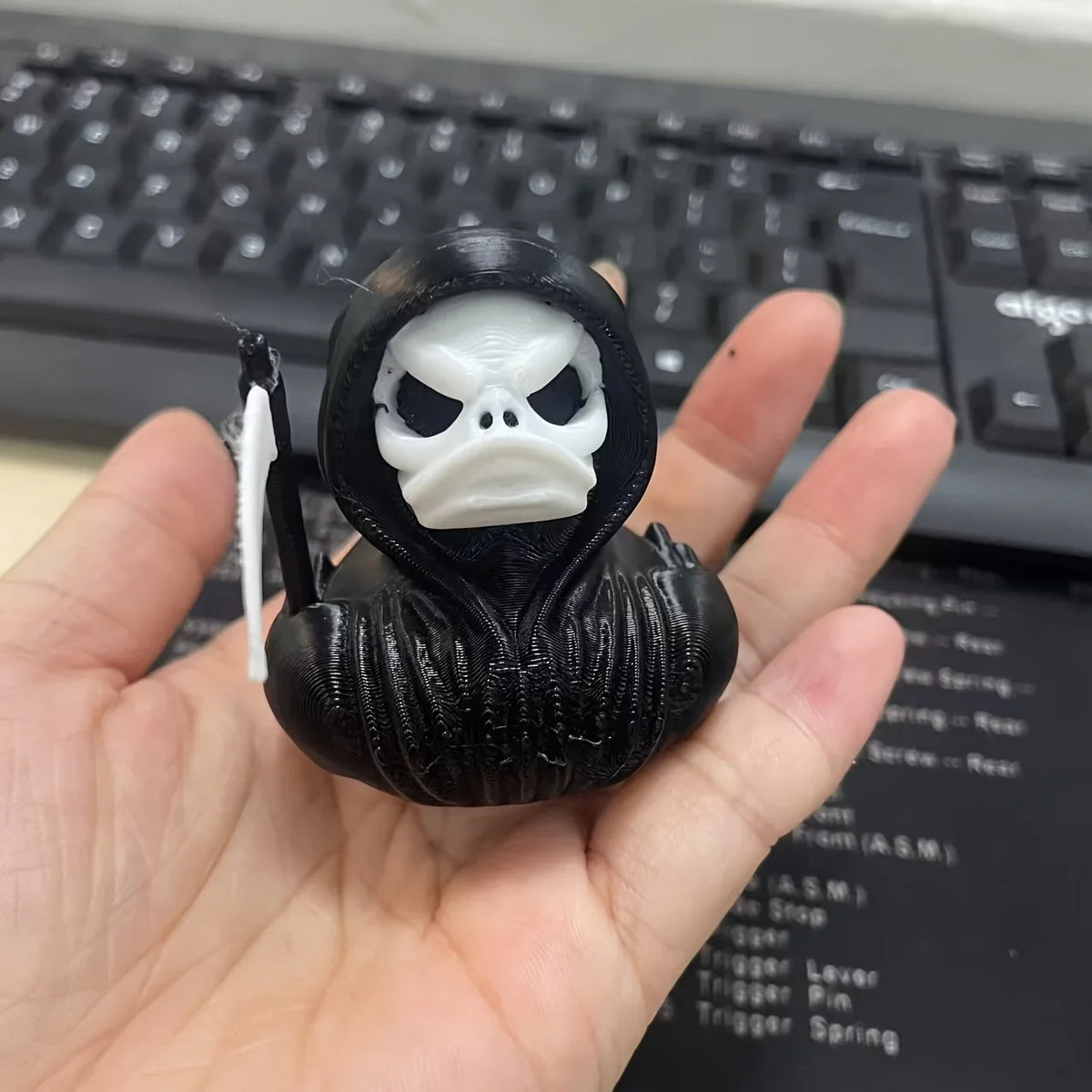 Grim Reaper Duck 3D Printed Scary Death Statue Suitable Home