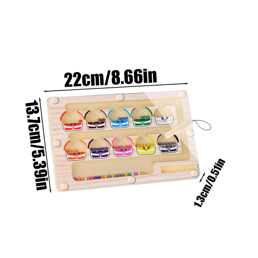Magnetic Color & Number Maze Toy – Educational Game for Kids 3+