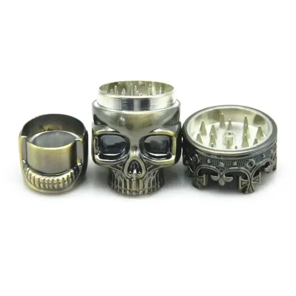 Skull Herb Grinder 3-Layer Mini Spice Crusher | Bronze