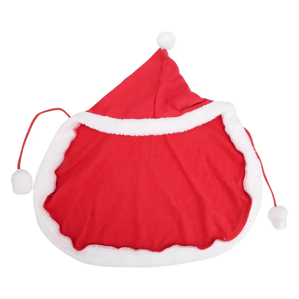 Santa Cloak & Hat Christmas Pet Costume for Dogs & Cats