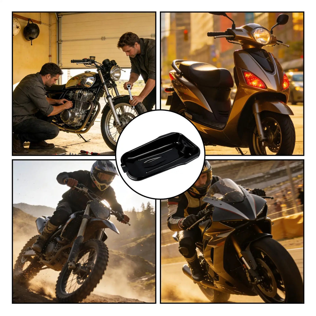 Motorcycle & Car Oil Drain Pan – Leak-Proof Wide-Mouth Basin