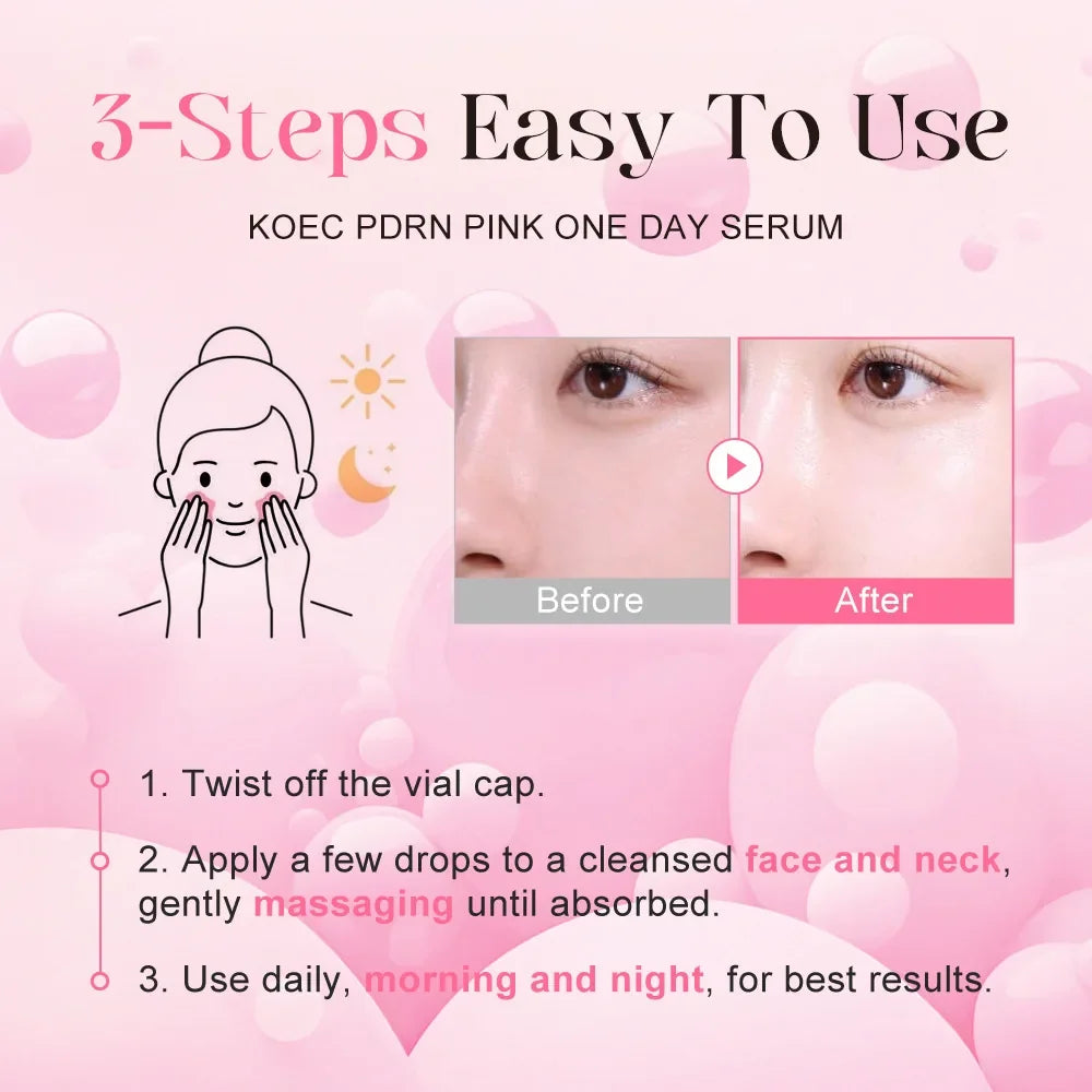 PDRN Pink One Day Serum – Firming Hydrating Ampoule 10 Vials