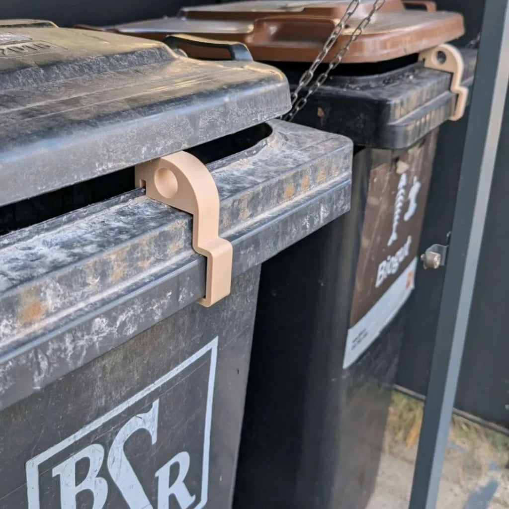 Ventilated Trash Can Lid Support Bracket | Spacing Rack
