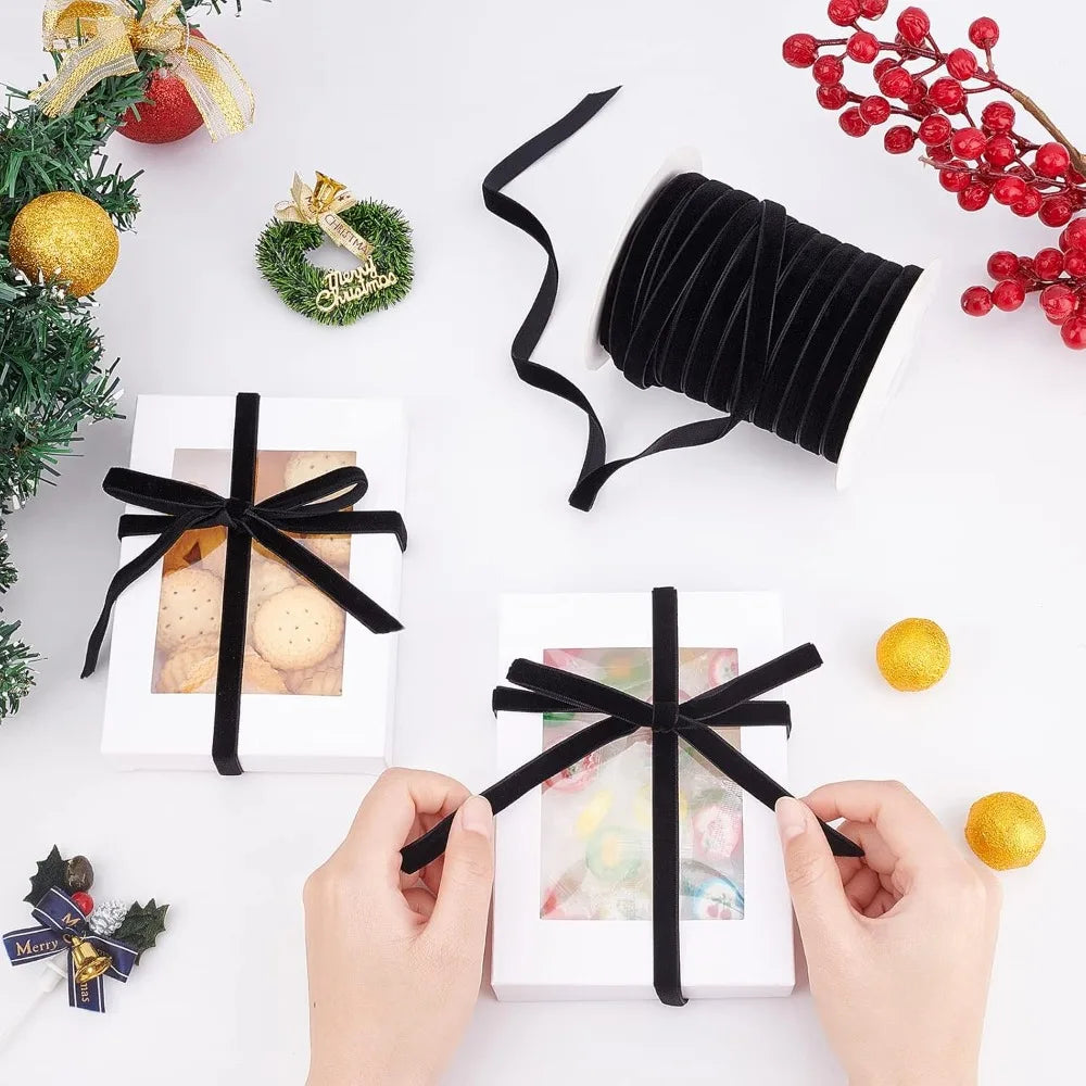 Black Velvet Ribbon 3/8 Inch Single Face 50 Yards – Craft Ribbon