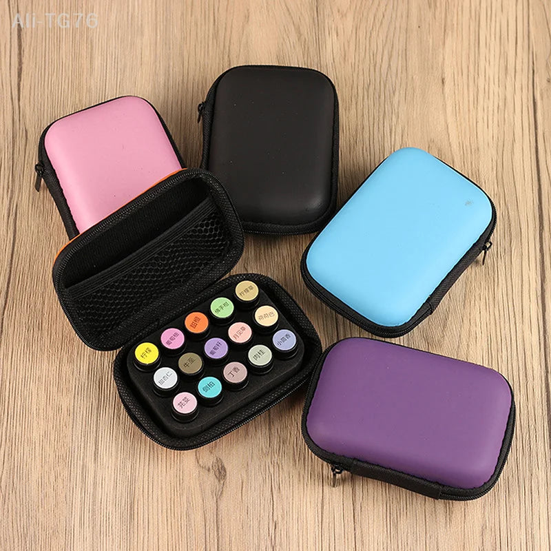 15-Slot Portable Essential Oil Case & Roller Bottle Organizer