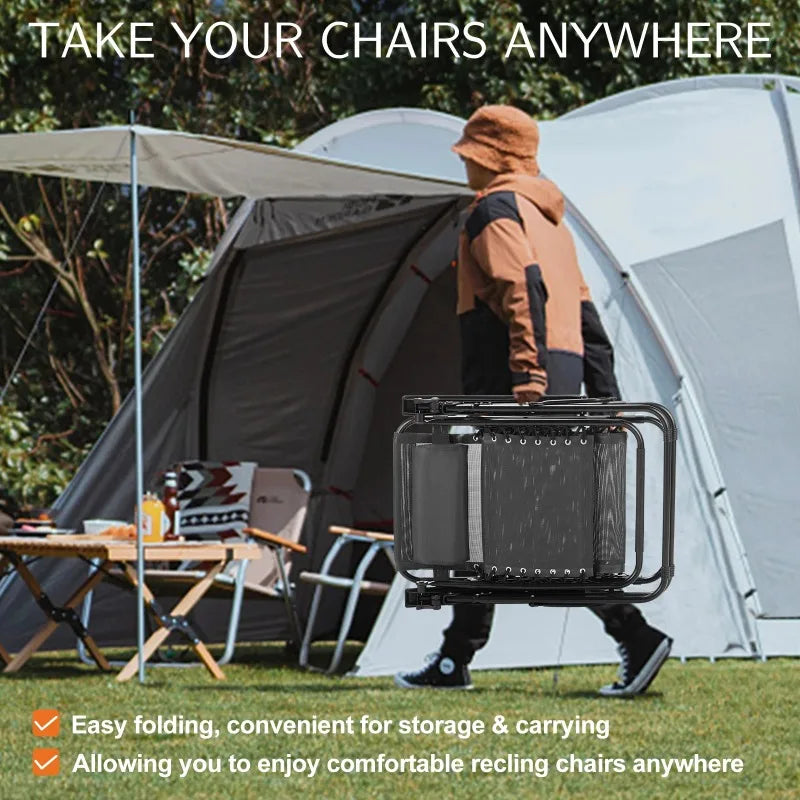 Zero Gravity Recliner Chair – Folding Patio Lounge & Cup Holder
