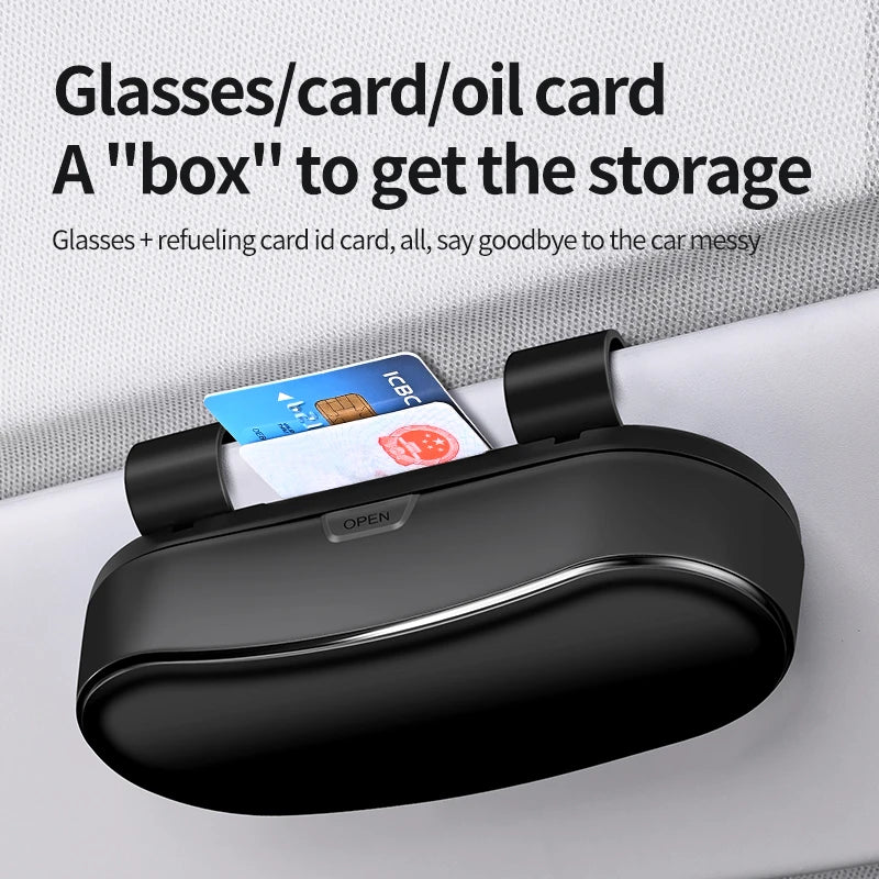 Car Sun Visor Glasses Holder – ABS Eyeglass Storage Case