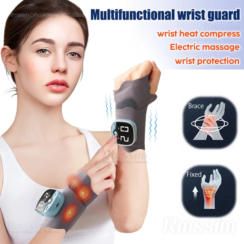 EMS Heated Wrist Massager Brace – Compression Support