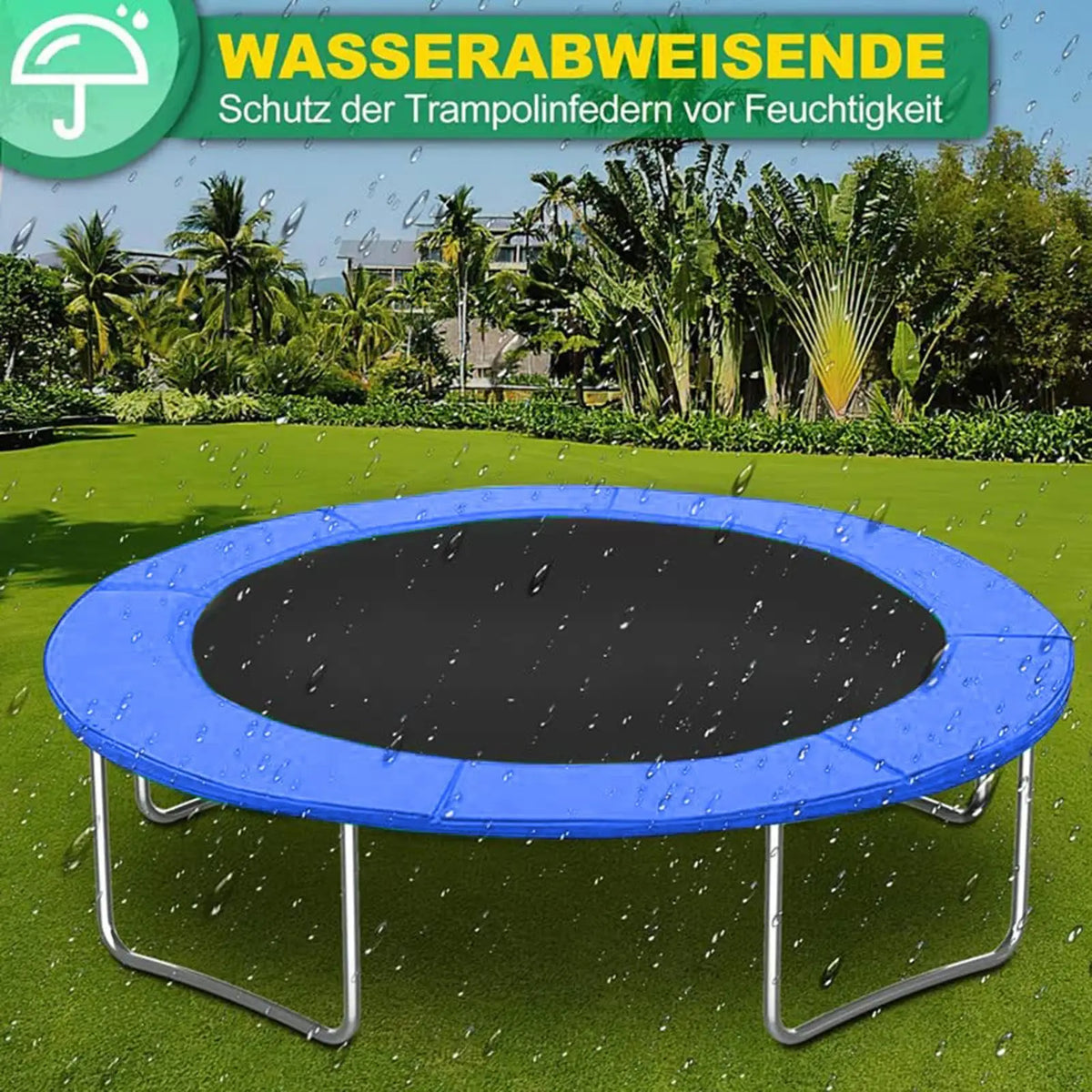 8ft & 10ft Trampoline Safety Pad – Waterproof Spring Cover