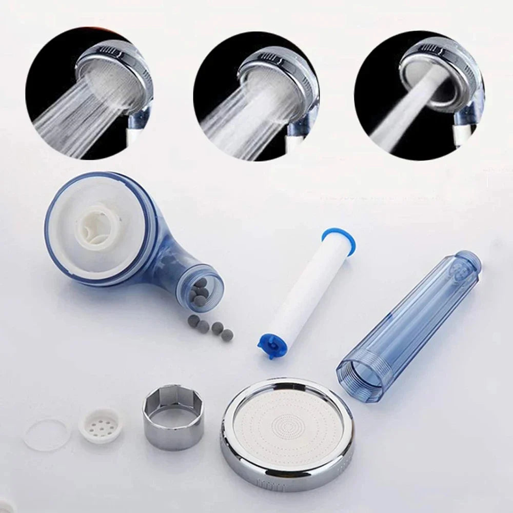 3-Mode Filtered Shower Head – High Pressure & Water Saving