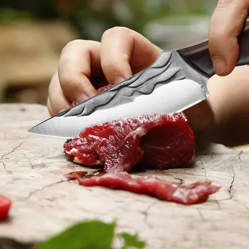 InLeung Stainless Steel Boning Chef Knife – Wooden Handle