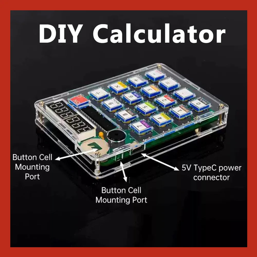 DIY Calculator Kit – LED Display Soldering Practice Project