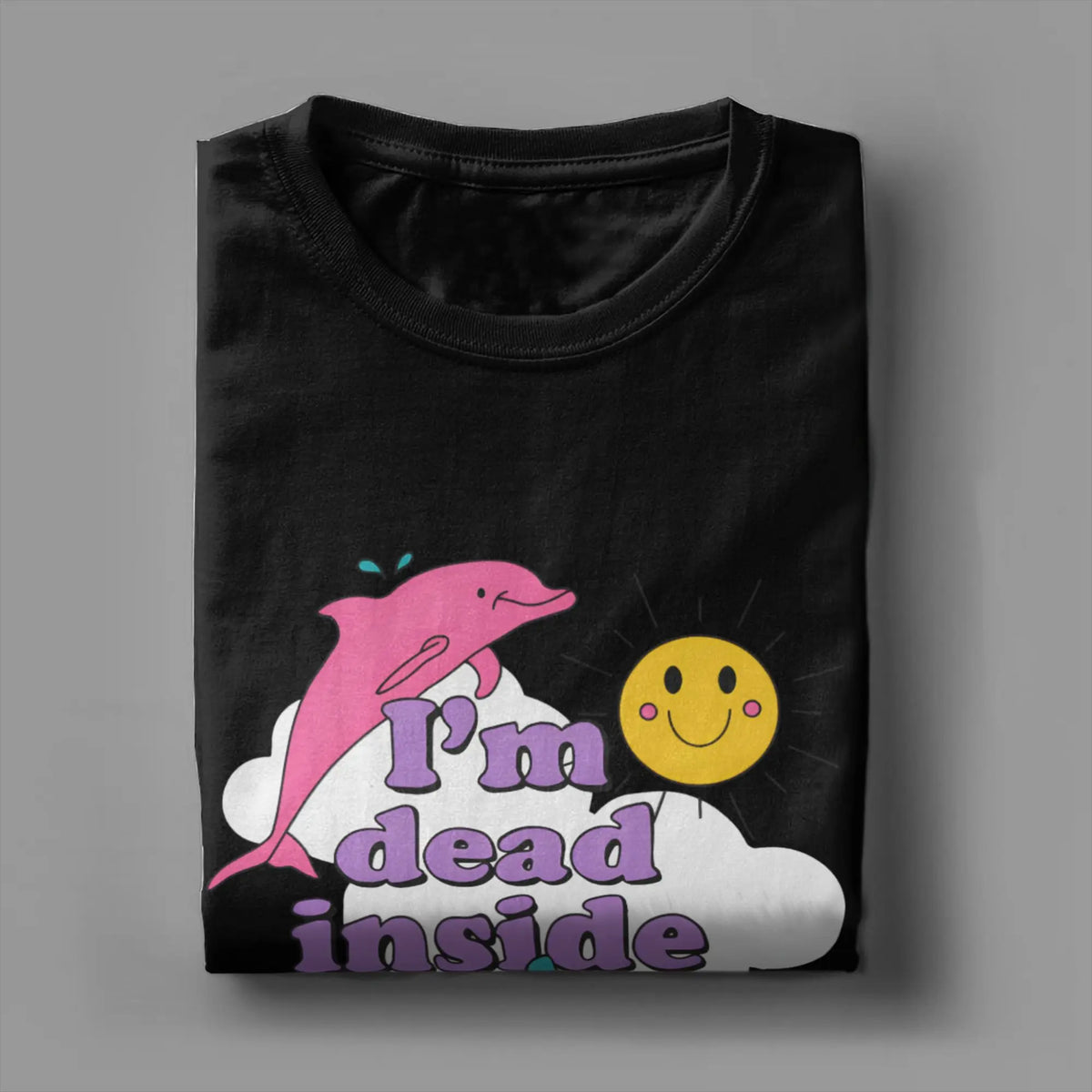 "I'm Dead Inside" Funny Oversized Cotton T-Shirt | Y2K Tee