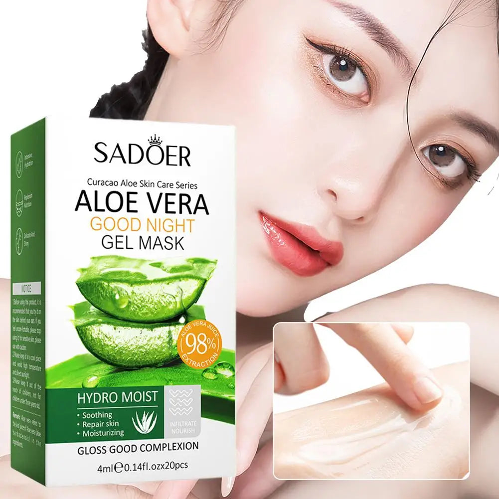 SADOER Aloe Vera Collagen Sleep Face Mask – 20pcs Box