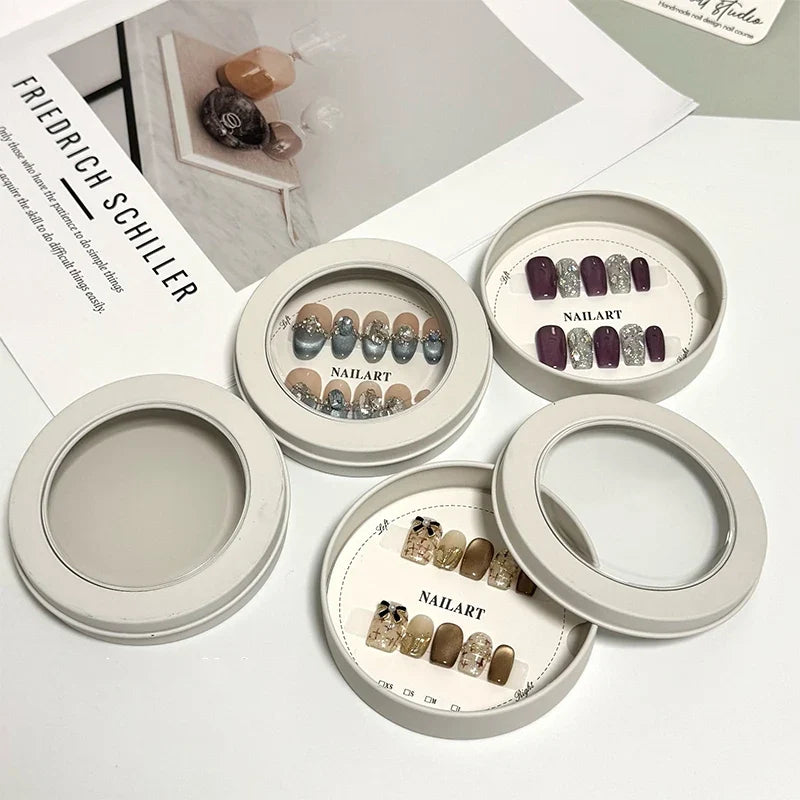 Press-On Nail Storage Display Box & Card – Circular Iron | HERORANGE