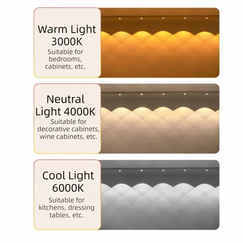 USB Rechargeable LED Motion Sensor Light – 3 Colors, Dimmable