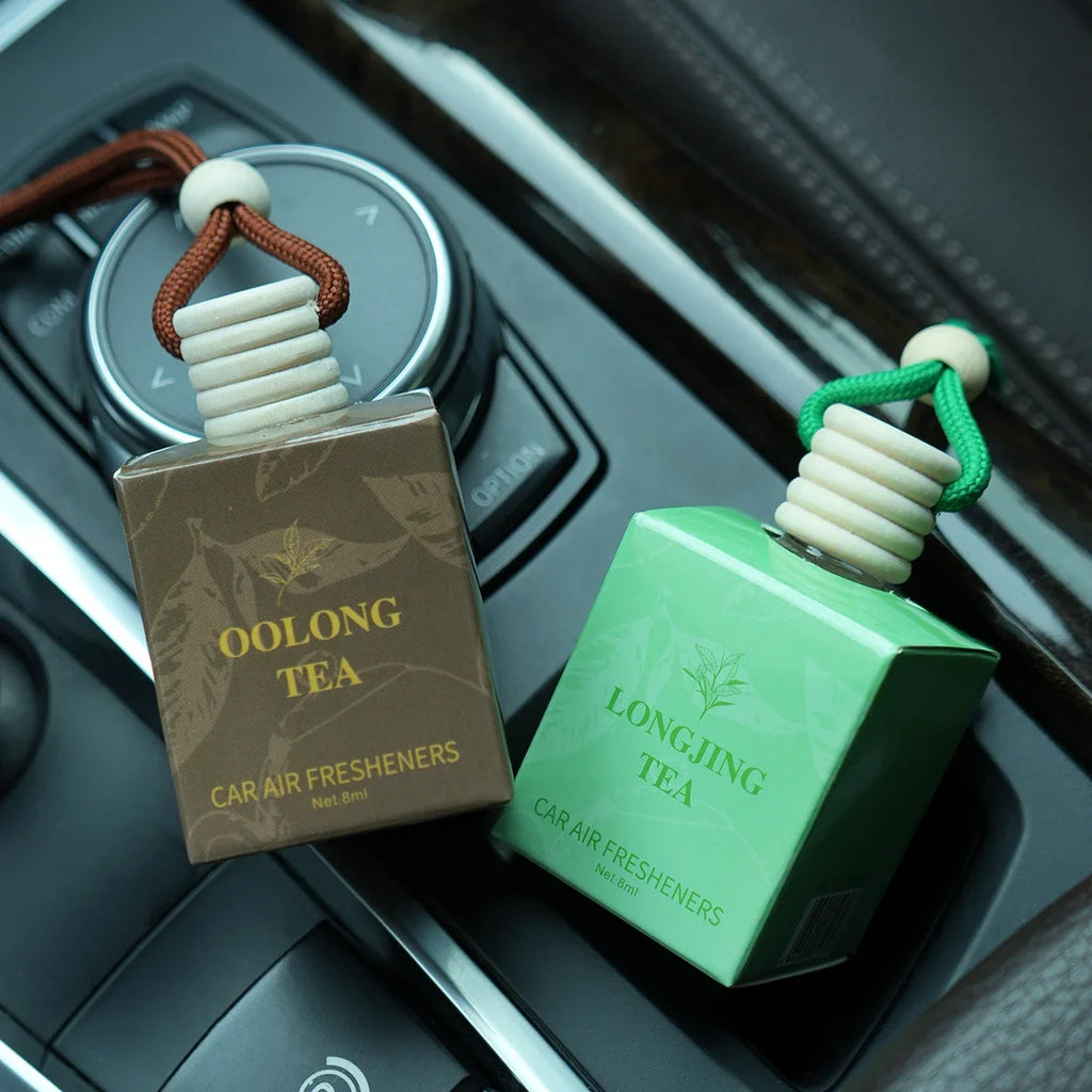 4-Pack Tea Scented Car Air Freshener – Alcohol-Free Rope Hang