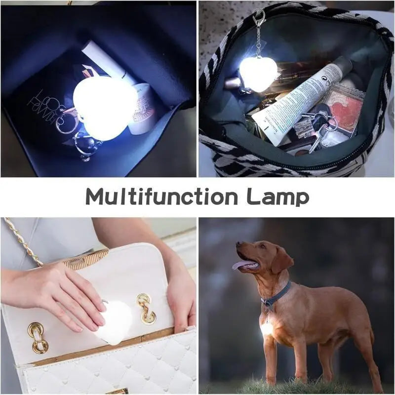 USB Rechargeable Heart Keychain Night Light | Bag & Purse LED