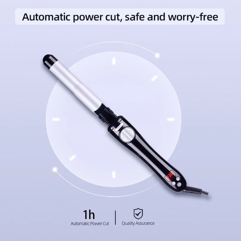 Ceramic Auto Rotating Curling Iron 25mm | Temp Display