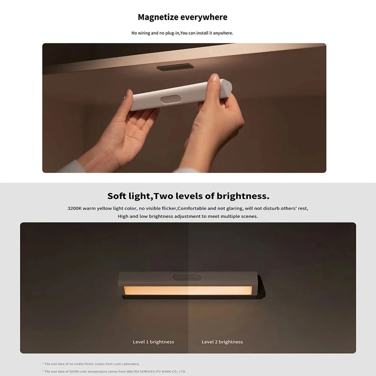 Aqara LED Induction Night Light Magetic Design 2Level Brightness