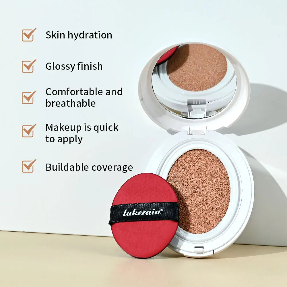 Korean Glow Cushion Foundation – 24H Hydrating, Natural Coverage