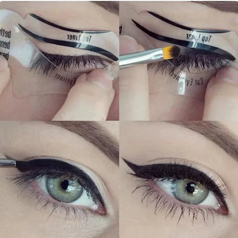 40 Pairs Winged Eyeliner & Eyebrow Stencils Makeup Template Kit