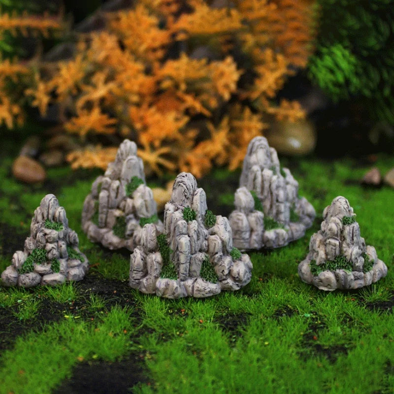 Mini Mountain Resin Rock – Aquarium, Bonsai & Fairy Garden Decor