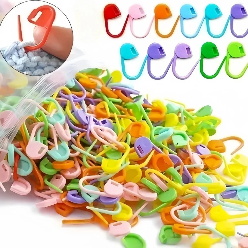 Crochet Stitch Markers 20/30 Pcs – Mixed Color Plastic Clips