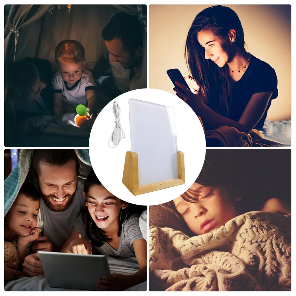 LED Acrylic Sublimation Night Light Photo Frame Display Stand