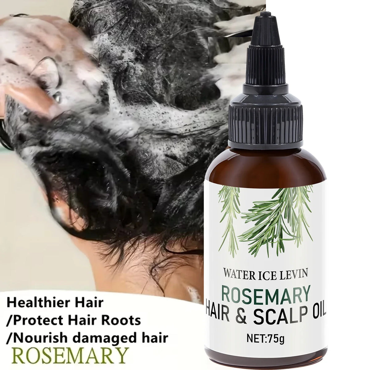 Hair & Scalp Oil with Biotin, Keratin & Rosemary – All Hair Types