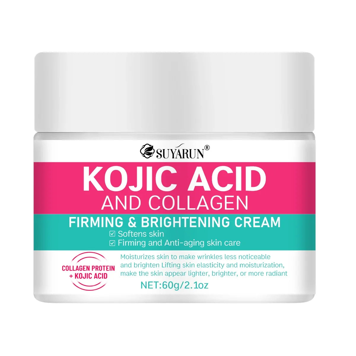 SUYARUN Kojic Acid & Collagen Face Cream – Brightening Moisturizer